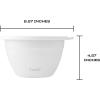imageSwell Stainless Steel Salad Bowl Kit 64oz Moonstone Comes with 2oz Mini Canister and Removable Tray for Organization Leakproof Easy to Clean Dishwasher Safe