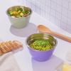 imageSwell Stainless Steel Salad Bowl Kit 64oz Mountain Sage Comes with 2oz Mini Canister and Removable Tray for Organization Leakproof Easy to Clean Dishwasher Safe