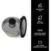 imageSwell Stainless Steel Salad Bowl Kit 64oz Mountain Sage Comes with 2oz Mini Canister and Removable Tray for Organization Leakproof Easy to Clean Dishwasher Safe