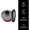 imageSwell Stainless Steel Salad Bowl Kit 64oz Wild Cherry Comes with 2oz Mini Canister and Removable Tray for Organization Leakproof Easy to Clean Dishwasher Safe