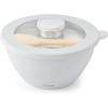 imageSwell Stainless Steel Salad Bowl Kit XL 184oz Angel Food Includes 5oz Canister For Dressing Serving Utensils and Removable Tray Leakproof Easy to Clean Dishwasher and Refrigerator SafeAngel Food