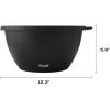 imageSwell Stainless Steel Salad Bowl Kit XL 184oz Angel Food Includes 5oz Canister For Dressing Serving Utensils and Removable Tray Leakproof Easy to Clean Dishwasher and Refrigerator SafeOnyx