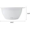 imageSwell Stainless Steel Salad Bowl Kit XL 184oz Angel Food Includes 5oz Canister For Dressing Serving Utensils and Removable Tray Leakproof Easy to Clean Dishwasher and Refrigerator SafeAngel Food