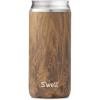 imageSwell Stainless Steel Slim Drink Chiller Fits Slim 12oz Cans and Bottles Azurite Triple Layered Vacuum Insulated Container Keeps Drinks Cold for Up To 6 Hours BPA FreeTeakwood