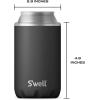 imageSwell Stainless Steel Slim Drink Chiller Fits Slim 12oz Cans and Bottles Azurite Triple Layered Vacuum Insulated Container Keeps Drinks Cold for Up To 6 Hours BPA FreeOnyx
