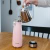 imageSwell Stainless Steel Traveler 16oz Moonstone Triple Layered Vacuum Insulated Containers Keeps Drinks Cold for 24 Hours and Hot for 12 BPA Free Easy Carrying On the GoPink Topaz