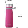 imageSwell Stainless Steel Traveler With Handle 24oz Peacock Blue Triple Layered Vacuum Insulated Containers Keeps Drinks Cold for 40 Hours and Hot for 16 BPA Free Easy Carrying On the GoAzalea Pink