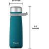imageSwell Stainless Steel Traveler With Handle 24oz Peacock Blue Triple Layered Vacuum Insulated Containers Keeps Drinks Cold for 40 Hours and Hot for 16 BPA Free Easy Carrying On the GoPeacock Blue