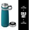 imageSwell Stainless Steel Traveler With Handle 24oz Peacock Blue Triple Layered Vacuum Insulated Containers Keeps Drinks Cold for 40 Hours and Hot for 16 BPA Free Easy Carrying On the GoPeacock Blue