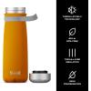 imageSwell Stainless Steel Traveler With Handle 24oz Peacock Blue Triple Layered Vacuum Insulated Containers Keeps Drinks Cold for 40 Hours and Hot for 16 BPA Free Easy Carrying On the GoGolden Hour