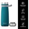 imageSwell Stainless Steel Traveler With Handle 24oz Peacock Blue Triple Layered Vacuum Insulated Containers Keeps Drinks Cold for 40 Hours and Hot for 16 BPA Free Easy Carrying On the GoPeacock Blue