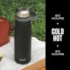 imageSwell Stainless Steel Traveler With Handle 40oz Peacock Blue Triple Layered Vacuum Insulated Containers Keeps Drinks Cold for 60 Hours and Hot for 20 BPA Free Easy Carrying On the GoOnyx