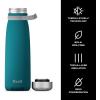 imageSwell Stainless Steel Traveler With Handle 40oz Peacock Blue Triple Layered Vacuum Insulated Containers Keeps Drinks Cold for 60 Hours and Hot for 20 BPA Free Easy Carrying On the GoPeacock Blue