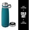 imageSwell Stainless Steel Traveler With Handle 40oz Peacock Blue Triple Layered Vacuum Insulated Containers Keeps Drinks Cold for 60 Hours and Hot for 20 BPA Free Easy Carrying On the GoPeacock Blue