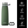 imageSwell Stainless Steel Traveler With Handle 40oz Peacock Blue Triple Layered Vacuum Insulated Containers Keeps Drinks Cold for 60 Hours and Hot for 20 BPA Free Easy Carrying On the GoGreen Jasper