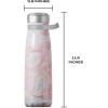 imageSwell Stainless Steel Traveler With Handle 40oz Peacock Blue Triple Layered Vacuum Insulated Containers Keeps Drinks Cold for 60 Hours and Hot for 20 BPA Free Easy Carrying On the GoGeode Rose