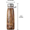 imageSwell Stainless Steel Traveler With Handle 40oz Peacock Blue Triple Layered Vacuum Insulated Containers Keeps Drinks Cold for 60 Hours and Hot for 20 BPA Free Easy Carrying On the GoTeakwood