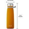 imageSwell Stainless Steel Traveler With Handle 40oz Peacock Blue Triple Layered Vacuum Insulated Containers Keeps Drinks Cold for 60 Hours and Hot for 20 BPA Free Easy Carrying On the GoGolden Hour