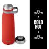 imageSwell Stainless Steel Traveler With Handle 40oz Peacock Blue Triple Layered Vacuum Insulated Containers Keeps Drinks Cold for 60 Hours and Hot for 20 BPA Free Easy Carrying On the GoPoppy Red