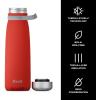 imageSwell Stainless Steel Traveler With Handle 40oz Peacock Blue Triple Layered Vacuum Insulated Containers Keeps Drinks Cold for 60 Hours and Hot for 20 BPA Free Easy Carrying On the GoPoppy Red
