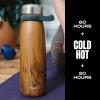 imageSwell Stainless Steel Traveler With Handle 40oz Peacock Blue Triple Layered Vacuum Insulated Containers Keeps Drinks Cold for 60 Hours and Hot for 20 BPA Free Easy Carrying On the GoTeakwood