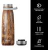 imageSwell Stainless Steel Traveler With Handle 40oz Peacock Blue Triple Layered Vacuum Insulated Containers Keeps Drinks Cold for 60 Hours and Hot for 20 BPA Free Easy Carrying On the GoTeakwood