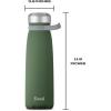 imageSwell Stainless Steel Traveler With Handle 40oz Peacock Blue Triple Layered Vacuum Insulated Containers Keeps Drinks Cold for 60 Hours and Hot for 20 BPA Free Easy Carrying On the GoGreen Jasper