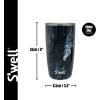 imageSwell Stainless Steel Tumbler with SlideOpen Lid 18oz Rose Marble Triple Layered Vacuum Insulated Containers Keeps Drinks Cold for 12 Hours and Hot for 4 BPA FreeAzurite Marble