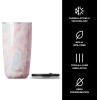 imageSwell Stainless Steel Tumbler with SlideOpen Lid 18oz Rose Marble Triple Layered Vacuum Insulated Containers Keeps Drinks Cold for 12 Hours and Hot for 4 BPA FreeGeode Rose