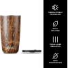 imageSwell Stainless Steel Tumbler with SlideOpen Lid 18oz Rose Marble Triple Layered Vacuum Insulated Containers Keeps Drinks Cold for 12 Hours and Hot for 4 BPA FreeTeakwood