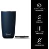 imageSwell Stainless Steel Tumbler with SlideOpen Lid 18oz Rose Marble Triple Layered Vacuum Insulated Containers Keeps Drinks Cold for 12 Hours and Hot for 4 BPA FreeAzurite