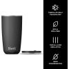 imageSwell Stainless Steel Tumbler with SlideOpen Lid 18oz Rose Marble Triple Layered Vacuum Insulated Containers Keeps Drinks Cold for 12 Hours and Hot for 4 BPA FreeOnyx