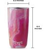 imageSwell Stainless Steel Tumbler with SlideOpen Lid 18oz Rose Marble Triple Layered Vacuum Insulated Containers Keeps Drinks Cold for 12 Hours and Hot for 4 BPA FreeRose Agate