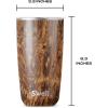 imageSwell Stainless Steel Tumbler with SlideOpen Lid 18oz Rose Marble Triple Layered Vacuum Insulated Containers Keeps Drinks Cold for 12 Hours and Hot for 4 BPA FreeTeakwood