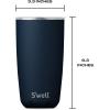imageSwell Stainless Steel Tumbler with SlideOpen Lid 18oz Rose Marble Triple Layered Vacuum Insulated Containers Keeps Drinks Cold for 12 Hours and Hot for 4 BPA FreeAzurite