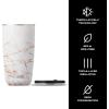imageSwell Stainless Steel Tumbler with SlideOpen Lid 18oz Rose Marble Triple Layered Vacuum Insulated Containers Keeps Drinks Cold for 12 Hours and Hot for 4 BPA FreeCalacatta Gold