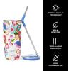 imageSwell Stainless Steel Tumbler with Straw and SlideOpen Lid 24oz Steffi Lynn x Swell Triple Layered Vacuum Insulated Containers Keeps Drinks Cold for 18 Hours and Hot for 5 BPA FreeSteffi Lynn