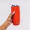 imageSwell Stainless Steel Tumbler with Straw and SlideOpen Lid 24oz Steffi Lynn x Swell Triple Layered Vacuum Insulated Containers Keeps Drinks Cold for 18 Hours and Hot for 5 BPA FreePoppy Red