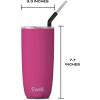imageSwell Stainless Steel Tumbler with Straw and SlideOpen Lid 24oz Steffi Lynn x Swell Triple Layered Vacuum Insulated Containers Keeps Drinks Cold for 18 Hours and Hot for 5 BPA FreeAzalea Pink