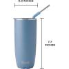 imageSwell Stainless Steel Tumbler with Straw and SlideOpen Lid 24oz Steffi Lynn x Swell Triple Layered Vacuum Insulated Containers Keeps Drinks Cold for 18 Hours and Hot for 5 BPA FreeDesert Sky