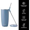 imageSwell Stainless Steel Tumbler with Straw and SlideOpen Lid 24oz Steffi Lynn x Swell Triple Layered Vacuum Insulated Containers Keeps Drinks Cold for 18 Hours and Hot for 5 BPA FreeDesert Sky