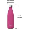 imageSwell Stainless Steel Water Bottle 17oz Azalea Pink Triple Layered Vacuum Insulated Containers Keeps Drinks Cold for 36 Hours and Hot for 18 BPA Free Perfect for On the Go