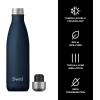 imageSwell Stainless Steel Water Bottle 17oz Azurite Triple Layered Vacuum Insulated Containers Keeps Drinks Cold for 36 Hours and Hot for 18 BPA Free Perfect for On the Go