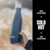 imageSwell Stainless Steel Water Bottle 17oz Ocean Blue Triple Layered Vacuum Insulated Containers Keeps Drinks Cold for 36 Hours and Hot for 18 BPA Free Perfect for On the GoBlue Suede