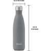 imageSwell Stainless Steel Water Bottle 17oz Ocean Blue Triple Layered Vacuum Insulated Containers Keeps Drinks Cold for 36 Hours and Hot for 18 BPA Free Perfect for On the GoSmokey Quartz