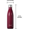 imageSwell Stainless Steel Water Bottle 17oz Ocean Blue Triple Layered Vacuum Insulated Containers Keeps Drinks Cold for 36 Hours and Hot for 18 BPA Free Perfect for On the GoWild Cherry