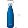 imageSwell Stainless Steel Water Bottle 17oz Ocean Blue Triple Layered Vacuum Insulated Containers Keeps Drinks Cold for 36 Hours and Hot for 18 BPA Free Perfect for On the GoOcean Blue
