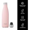 imageSwell Stainless Steel Water Bottle 17oz Pink Topaz Triple Layered Vacuum Insulated Containers Keeps Drinks Cold for 36 Hours and Hot for 18 BPA Free Perfect for On the Go