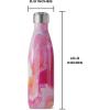 imageSwell Stainless Steel Water Bottle 17oz Rose Agate Triple Layered Vacuum Insulated Containers Keeps Drinks Cold for 36 Hours and Hot for 18 BPA Free Perfect for On the Go