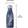 imageSwell Stainless Steel Water Bottle 9oz Azurite Marble Triple Layered Vacuum Insulated Containers Keeps Drinks Cold for 24 Hours and Hot for 12 BPA Free Perfect for On the Go